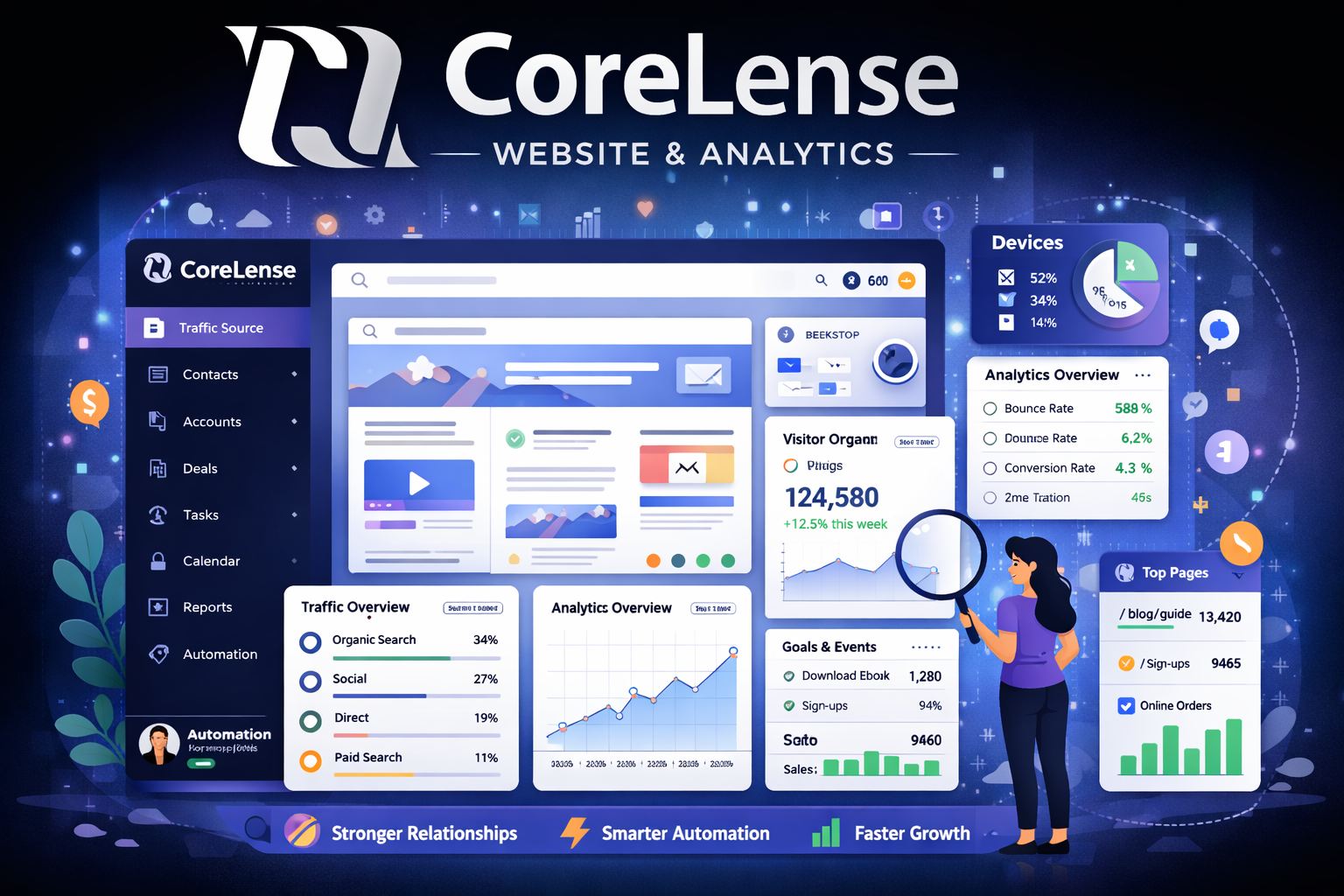 CoreLense Website & Analytics